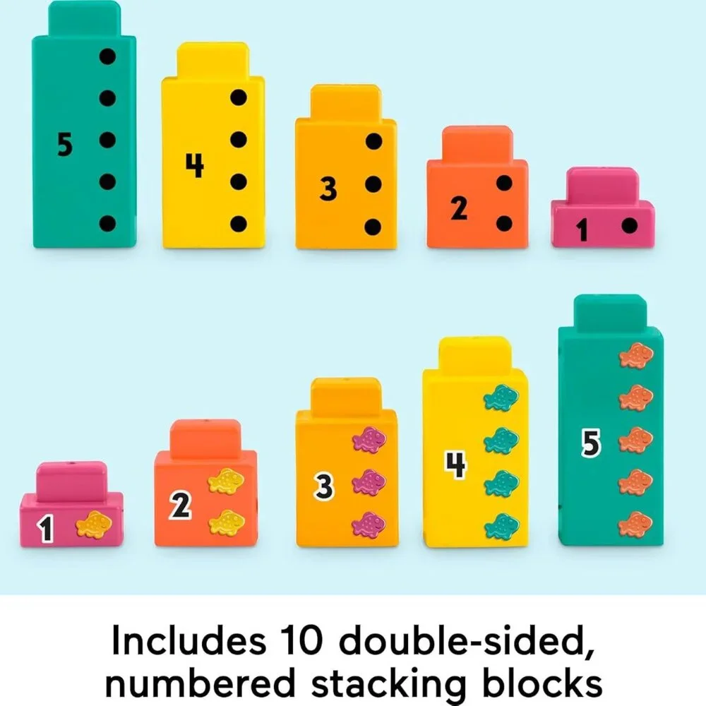 NEW Fisher-Price Alligator Counting Activity with 10 Stacking Blocks Preschool L